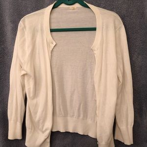 White J Crew cardigan sweater